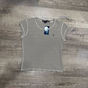 Ralph Lauren Sport Size L Thin Striped Shirt short sleeve top​​​